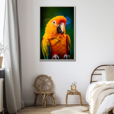 Orange Parrot Painting